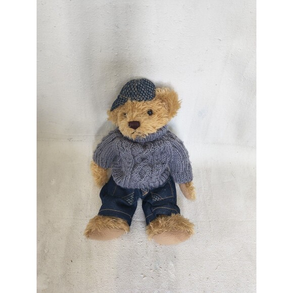 Rich Brand Classic Plush Teddy Bear With Jeans A Sweater And A Ball Cap - Picture 6 of 6